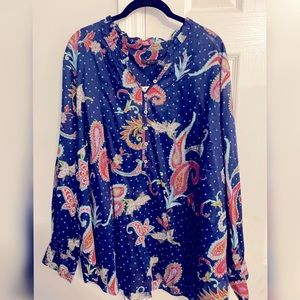 Twinkle Paisley Band Collar Popover